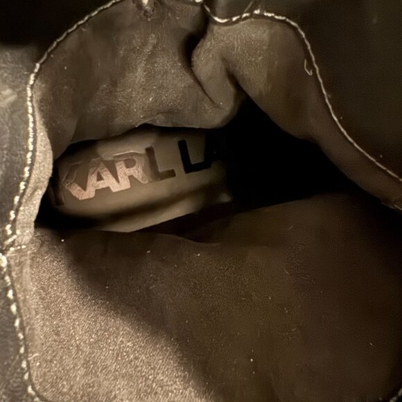 Karl Lagerfield Paris Womens Marceau Embellished Buckle Boots, Size 10M NWOB - Picture 8 of 10